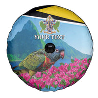 Personalized Pitons Saint Lucian Bougainvillea Spare Tire Cover