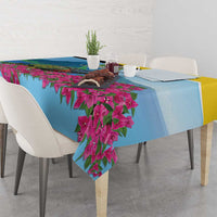 Personalized Pitons Saint Lucian Bougainvillea Tablecloth