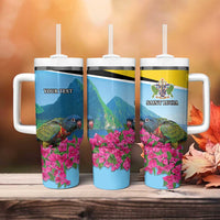 Personalized Pitons Saint Lucian Bougainvillea Tumbler With Handle