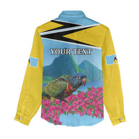 Personalized Pitons Saint Lucian Bougainvillea Women Casual Shirt