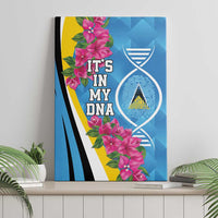 Saint Lucia Flag Pride It's in My DNA Canvas Wall Art