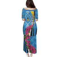 Saint Lucia Flag Pride It's in My DNA Family Matching Puletasi and Hawaiian Shirt