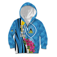 Saint Lucia Flag Pride It's in My DNA Kid Hoodie
