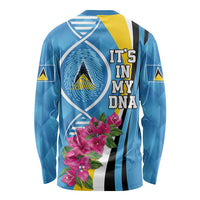 Saint Lucia Flag Pride It's in My DNA Long Sleeve Shirt