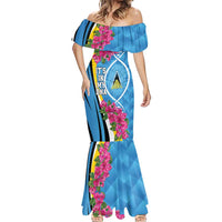 Saint Lucia Flag Pride It's in My DNA Mermaid Dress