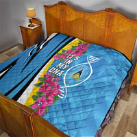 Saint Lucia Flag Pride It's in My DNA Quilt