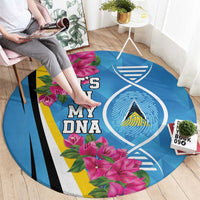 Saint Lucia Flag Pride It's in My DNA Round Carpet