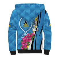 Saint Lucia Flag Pride It's in My DNA Sherpa Hoodie