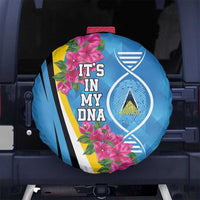 Saint Lucia Flag Pride It's in My DNA Spare Tire Cover