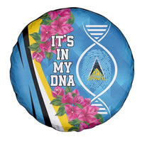 Saint Lucia Flag Pride It's in My DNA Spare Tire Cover