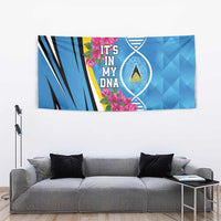 Saint Lucia Flag Pride It's in My DNA Tapestry