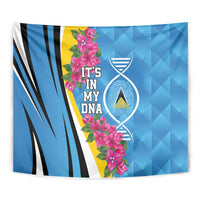 Saint Lucia Flag Pride It's in My DNA Tapestry