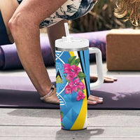 Saint Lucia Flag Pride It's in My DNA Tumbler With Handle