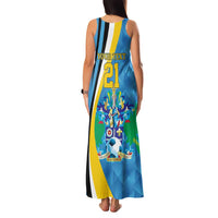 Custom Saint Lucia Football Family Matching Tank Maxi Dress and Hawaiian Shirt Sporty Pattern