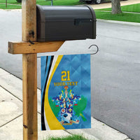 Custom Saint Lucia Football Garden Flag Sporty Pattern