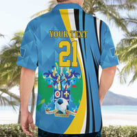 Custom Saint Lucia Football Hawaiian Shirt Sporty Pattern