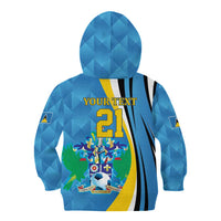 Custom Saint Lucia Football Kid Hoodie Sporty Pattern