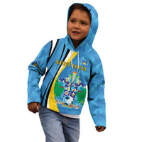 Custom Saint Lucia Football Kid Hoodie Sporty Pattern