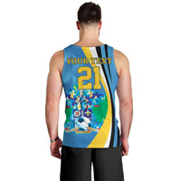Custom Saint Lucia Football Men Tank Top Sporty Pattern