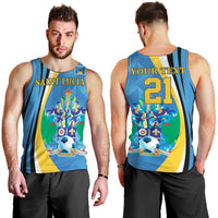 Custom Saint Lucia Football Men Tank Top Sporty Pattern