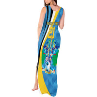 Custom Saint Lucia Football Tank Maxi Dress Sporty Pattern