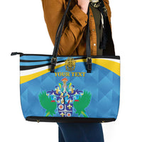 Personalized Saint Lucia Independence Day Leather Tote Bag Since 1979