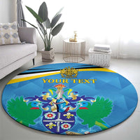 Personalized Saint Lucia Independence Day Round Carpet Since 1979