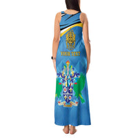 Personalized Saint Lucia Independence Day Tank Maxi Dress Since 1979