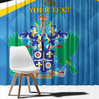 Personalized Saint Lucia Independence Day Window Curtain Since 1979