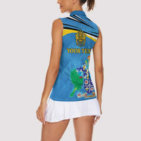 Personalized Saint Lucia Independence Day Women Sleeveless Polo Shirt Since 1979