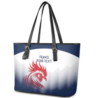 Custom France Rugby Leather Tote Bag Summer Paris 2024 - Wonder Print Shop