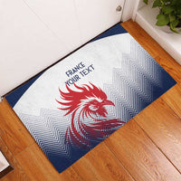 Custom France Rugby Rubber Doormat Summer Paris 2024 - Wonder Print Shop