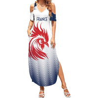 Custom France Rugby Summer Maxi Dress Summer Paris 2024 - Wonder Print Shop