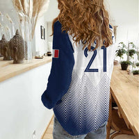 Custom France Rugby Women Casual Shirt Summer Paris 2024 - Wonder Print Shop