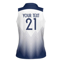 Custom France Rugby Women Sleeveless Polo Shirt Summer Paris 2024 - Wonder Print Shop