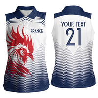 Custom France Rugby Women Sleeveless Polo Shirt Summer Paris 2024 - Wonder Print Shop