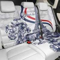 Custom France Women Rugby Back Car Seat Cover Summer Flowers 2024 LT9 - Wonder Print Shop