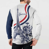 Custom France Women Rugby Button Sweatshirt Summer Flowers 2024 LT9 - Wonder Print Shop