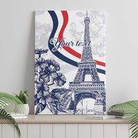 Custom France Women Rugby Canvas Wall Art Summer Flowers 2024 LT9 - Wonder Print Shop