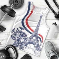 Custom France Women Rugby Men Tank Top Summer Flowers 2024 - Wonder Print Shop