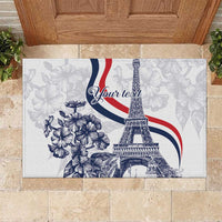 Custom France Women Rugby Rubber Doormat Summer Flowers 2024 - Wonder Print Shop