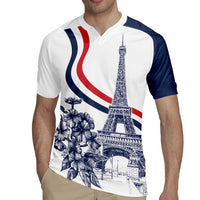 Custom France Women Rugby Rugby Jersey Summer Flowers 2024 - Wonder Print Shop