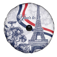 Custom France Women Rugby Spare Tire Cover Summer Flowers 2024 - Wonder Print Shop