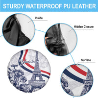 Custom France Women Rugby Spare Tire Cover Summer Flowers 2024 - Wonder Print Shop