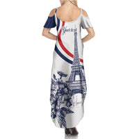 Custom France Women Rugby Summer Maxi Dress Summer Flowers 2024 - Wonder Print Shop