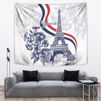 Custom France Women Rugby Tapestry Summer Flowers 2024 - Wonder Print Shop