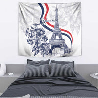 Custom France Women Rugby Tapestry Summer Flowers 2024 - Wonder Print Shop