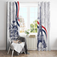 Custom France Women Rugby Window Curtain Summer Flowers 2024 - Wonder Print Shop