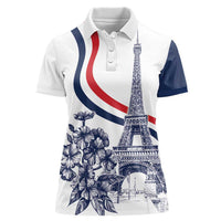 Custom France Women Rugby Women Polo Shirt Summer Flowers 2024 - Wonder Print Shop