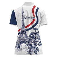 Custom France Women Rugby Women Polo Shirt Summer Flowers 2024 - Wonder Print Shop